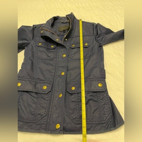 J. CREW Downtown Field Cotton Jacket Zip Snaps Front Utility Military Style - Picture 13 of 14